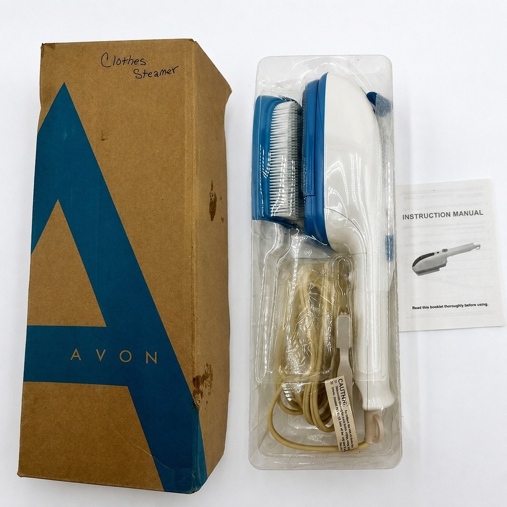 VINTAGE Avon Handheld Garment Steamer Clothes Fabric Steamer Brush Attachment